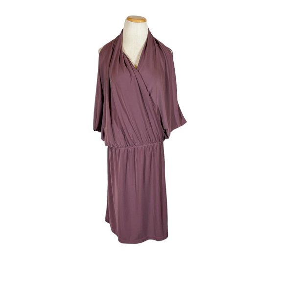 Talbots Dresses & Skirts - Talbots Size XLP Purple Stretchy Jersey Knit Dress Draped Sleeveless